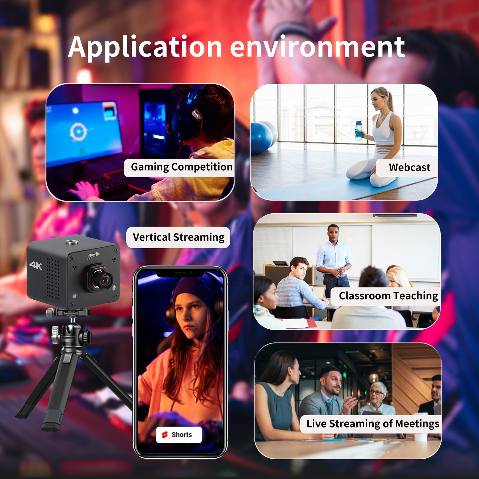 Amazon | Zowietek 4K NDI | HX3 POV ボックス カメラ PoE、ZowieCAM